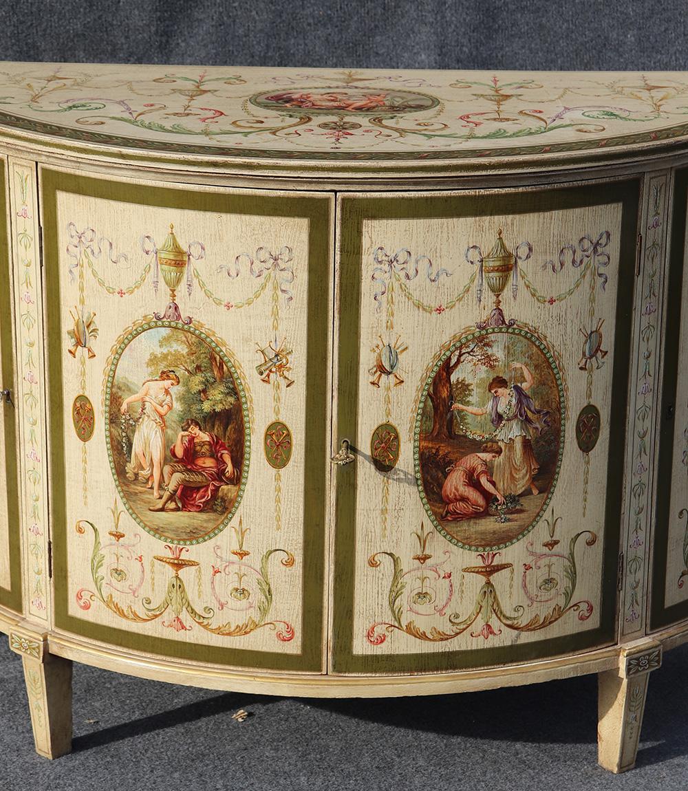 This is a stunning and best of form, Vernis martin paint Decorated commode. This commode was made suring the early 1900s and was originally purchased from D'Agostino's Antiques for 25000.00. We got it for a good deal and can offer it for you too at