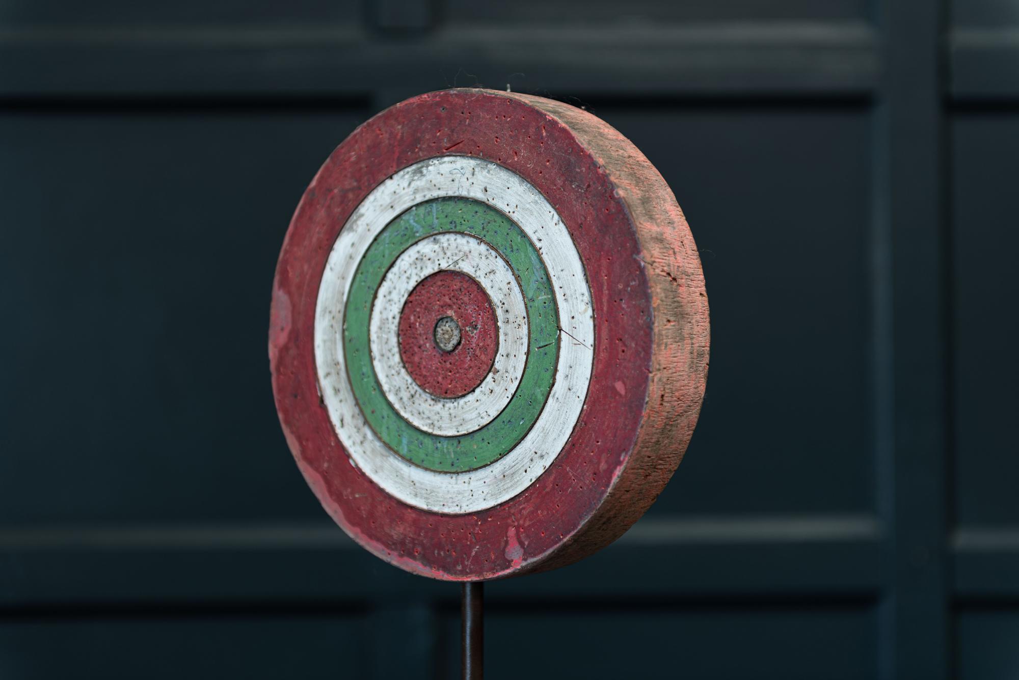 English 1920s Fun Fair Mounted Darts Target In Good Condition In Staffordshire, GB