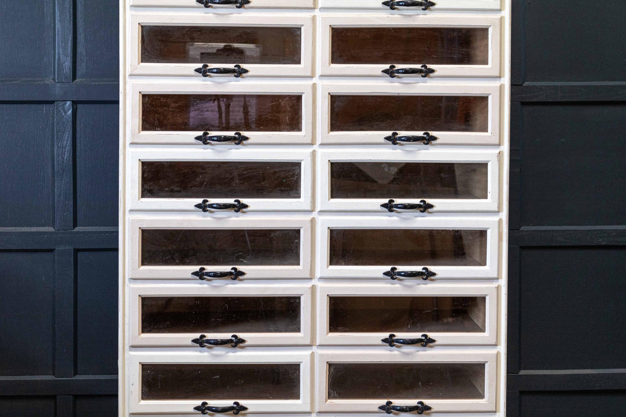 glass haberdashery cabinet
