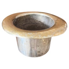 English 1920s Silver Plate Top Hat Champagne Cooler