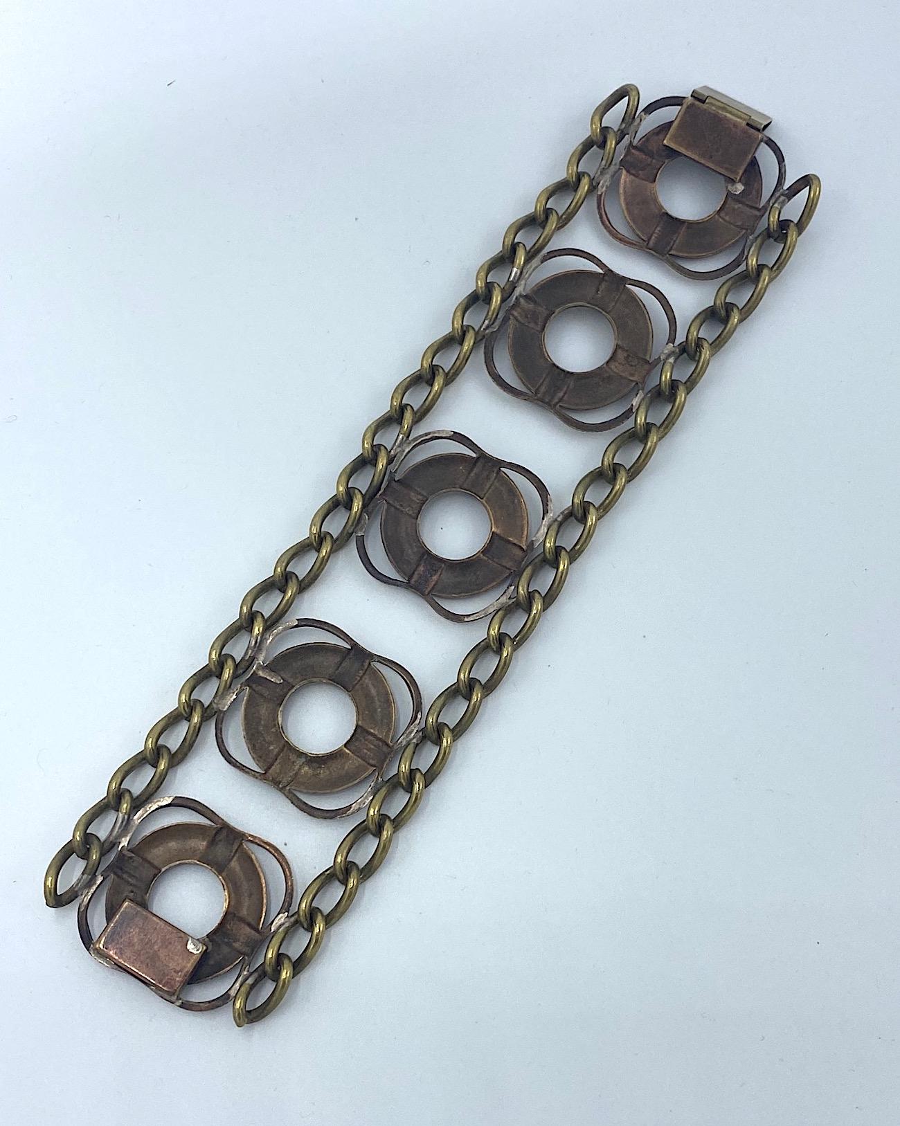 Bracelet anglais à large préserver de vie sur le thème du nautique, années 1930-1940 en vente 2