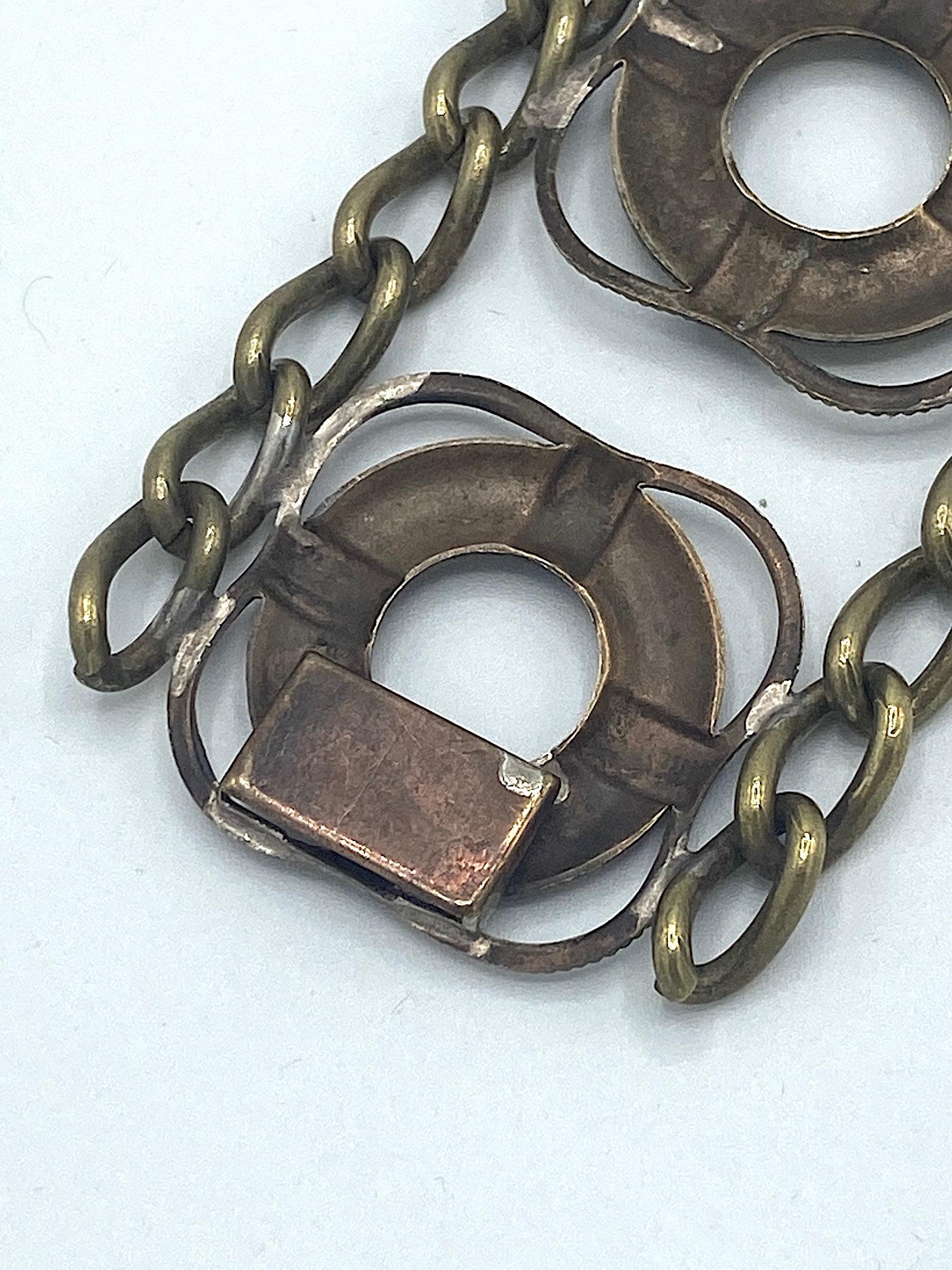 Bracelet anglais à large préserver de vie sur le thème du nautique, années 1930-1940 en vente 3