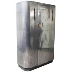 Vintage English 1940s Aluminium Wardrobe by Huntington Aviation