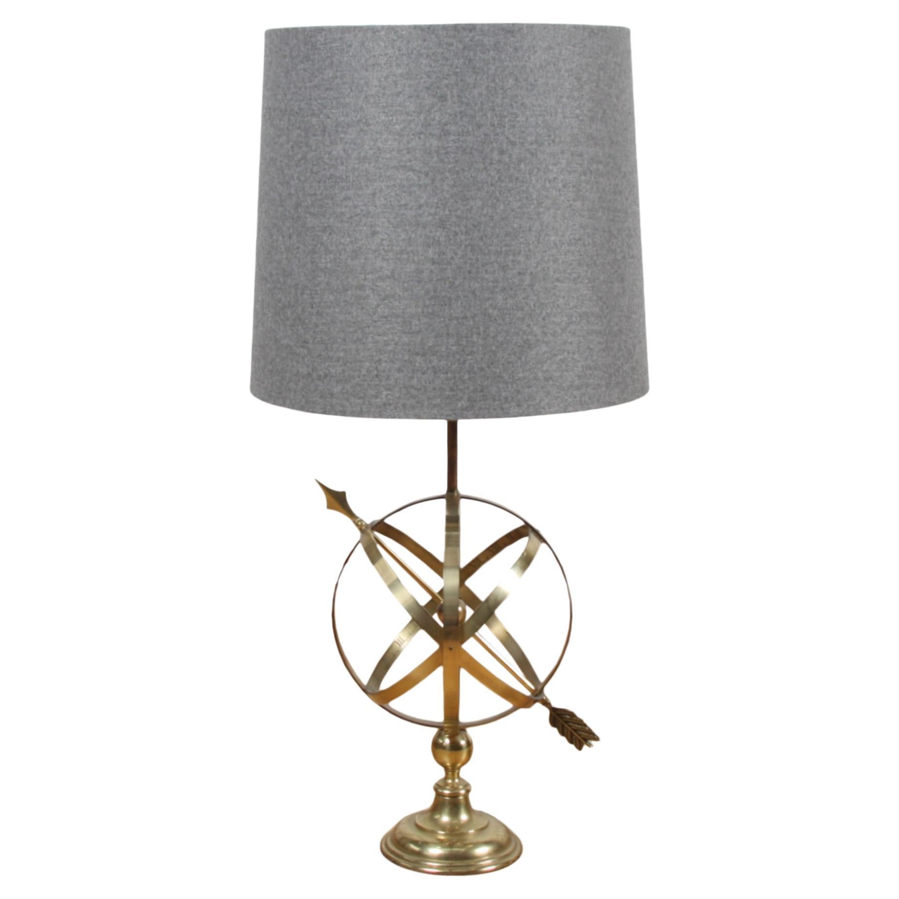 English 1950s Armillary Table Lamp For Sale