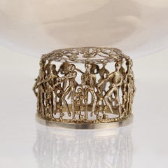 Cuenco modernista inglés de los años 80 de plata de ley cariática de Stuart Devlin