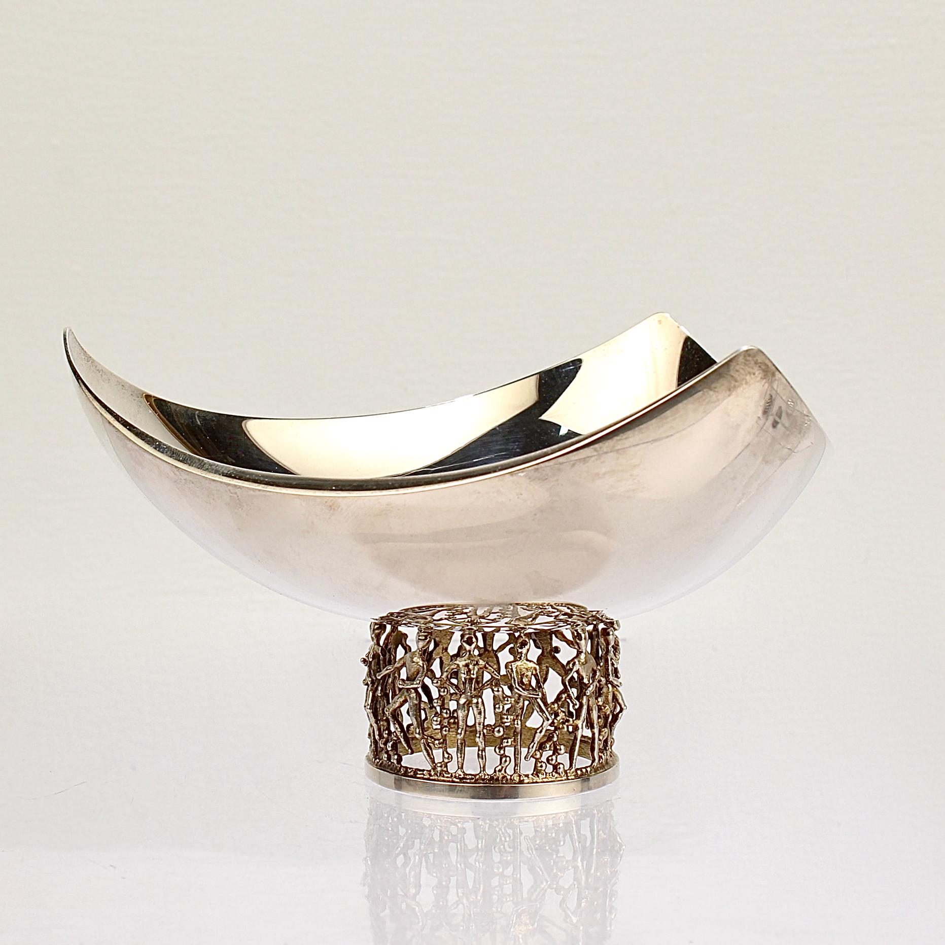 da uomo o donna Ciotola modernista inglese in argento sterling carioca degli anni '80 di Stuart Devlin in vendita