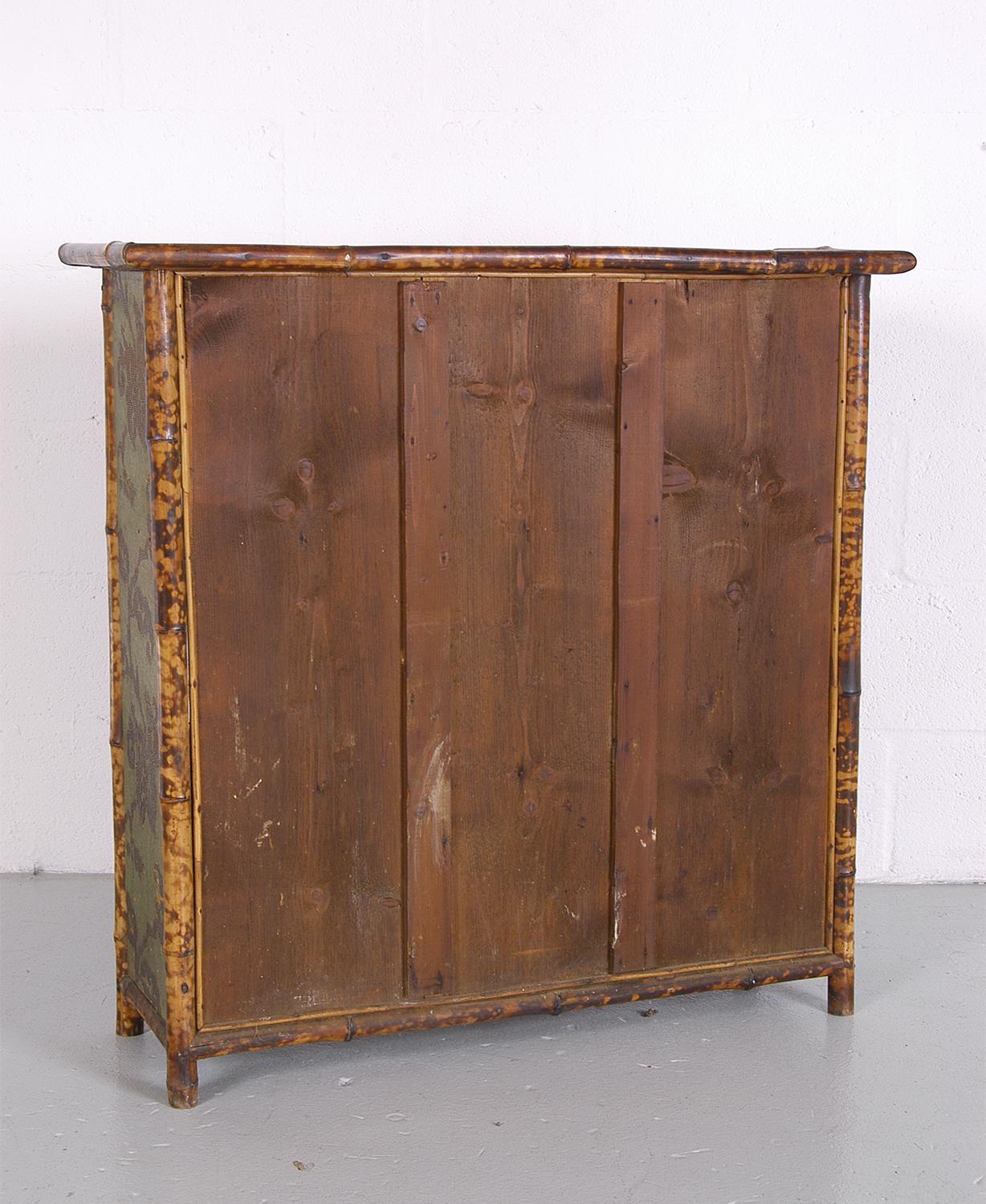 English Victorian Anglo-Japanese Tortoishell Bamboo 2-Door Cabinet Bookshelf 11