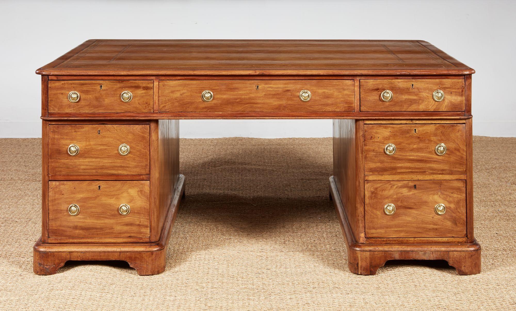 English 19th c. Generous Partners' Desk For Sale 1