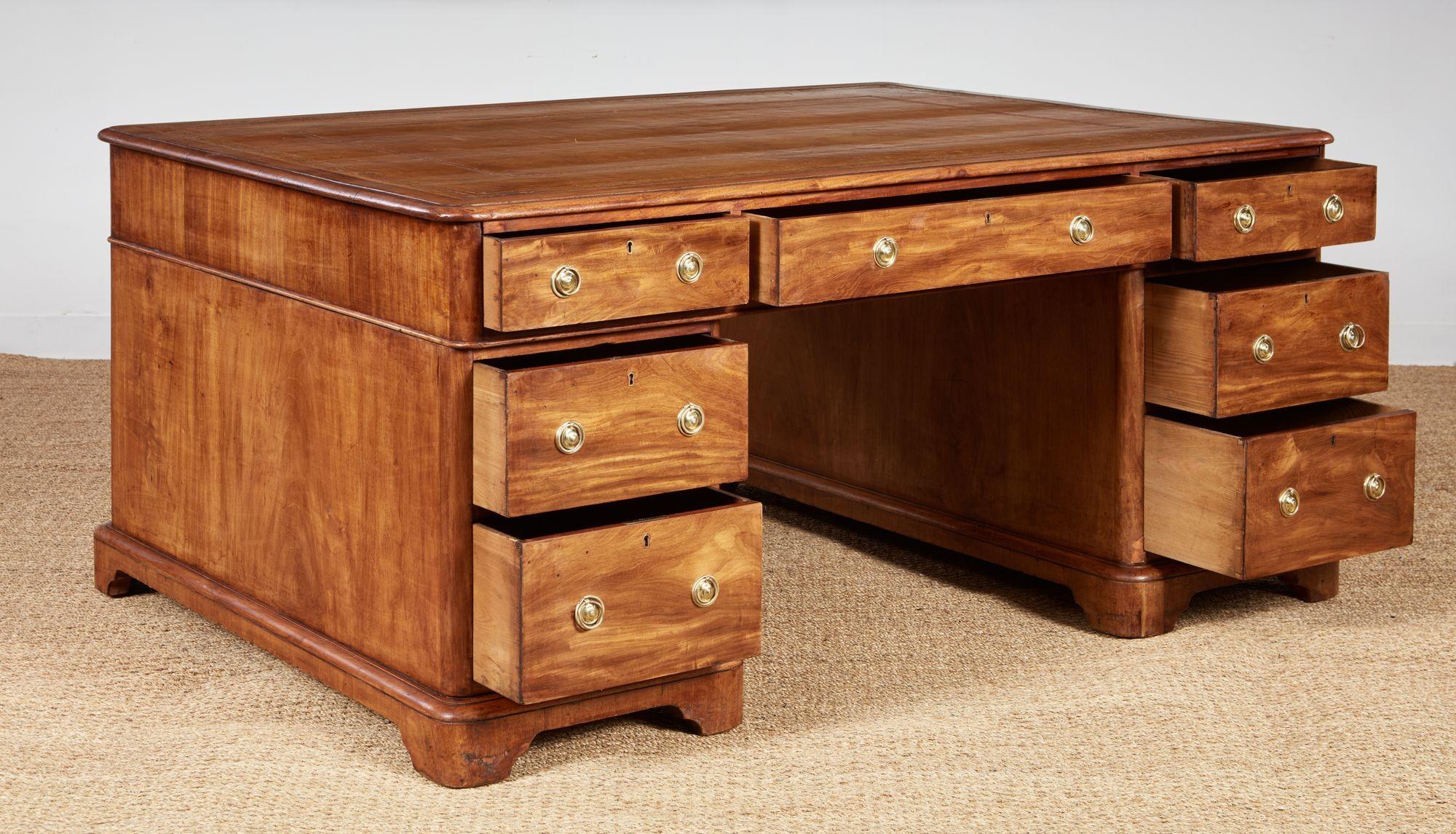 English 19th c. Generous Partners' Desk For Sale 2