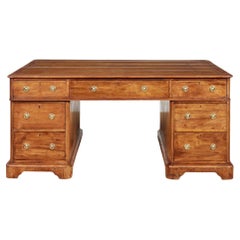 English 19th c. Generous Partners' Desk