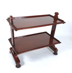 English 19th Century Mahogany 2-Tier Waiter