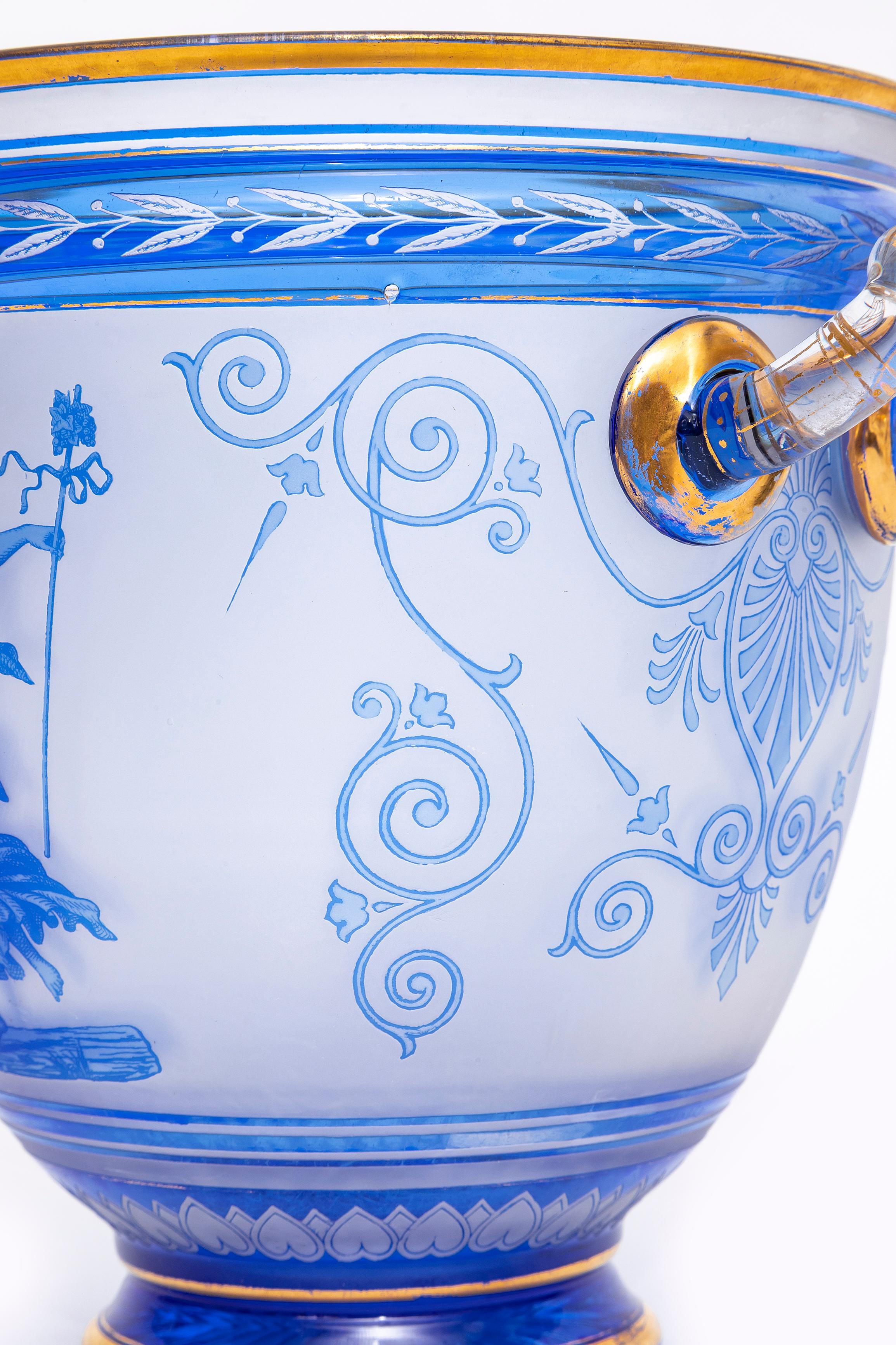 English 19th C. Thomas Webb & Sons Double Handle Cameo Vase, Signed G. Woodall For Sale 3