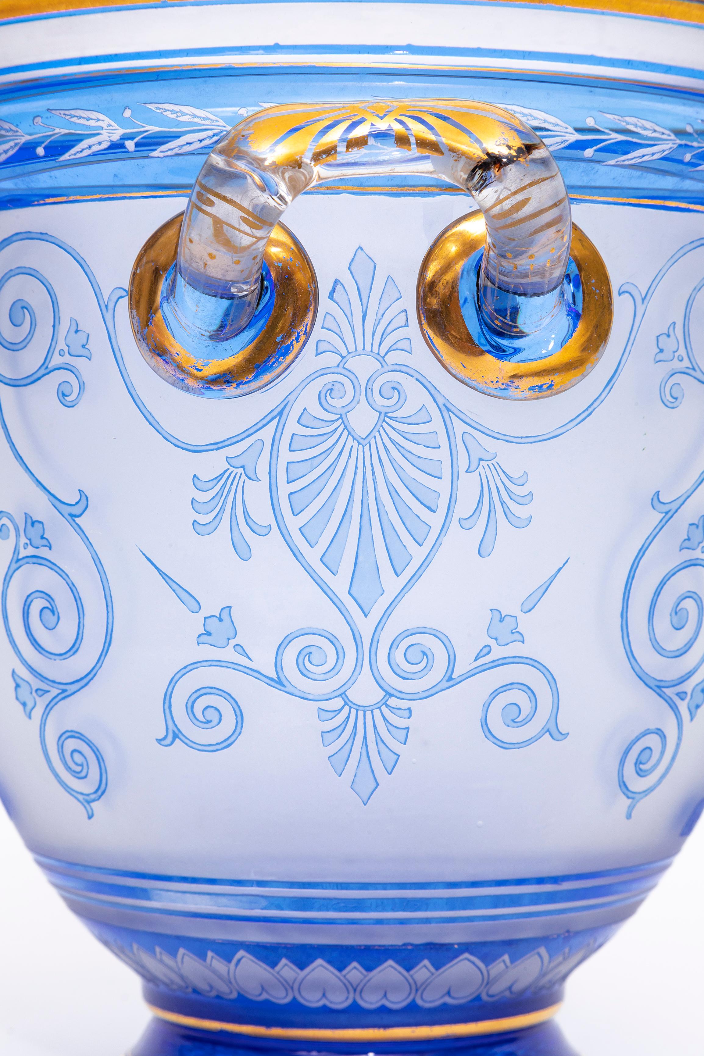 English 19th C. Thomas Webb & Sons Double Handle Cameo Vase, Signed G. Woodall For Sale 4
