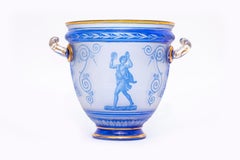 Vase camée anglais du 19ème siècle signé Thomas Webb & Sons, signé G. Woodall