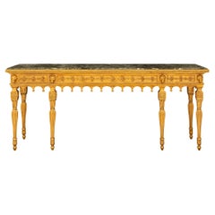Englisch 19. Jahrhundert Adams st. Giltwood und Vert de Patricia Marmor Konsole