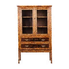 English 19th Century Aesthetic Bamboo Bookcase