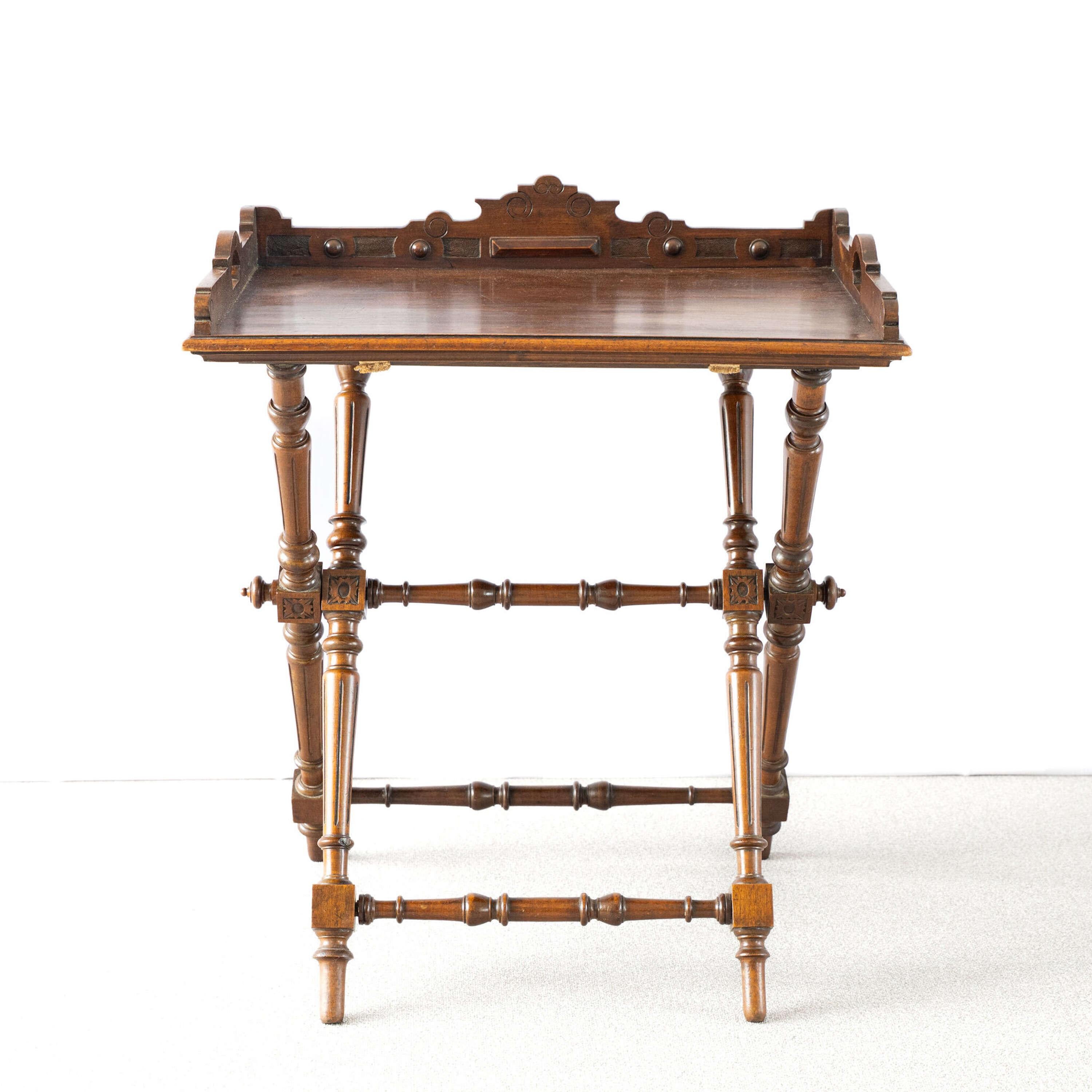 Hand-Carved English 19th Century  Aesthetic Movement Butler's Tray For Sale