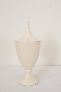 English 19th Century Apothecary Jar with Lid