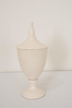 English 19th Century Apothecary Jar with Lid
