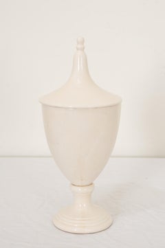English 19th Century Apothecary Jar with Lid