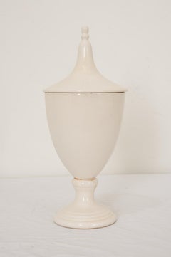 English 19th Century Apothecary Jar with Lid
