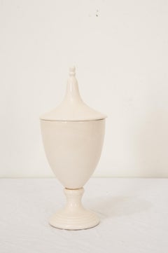 English 19th Century Apothecary Jar with Lid