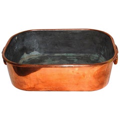 English 19th Century Army and Navy Copper Dovetailed Roasting Pan