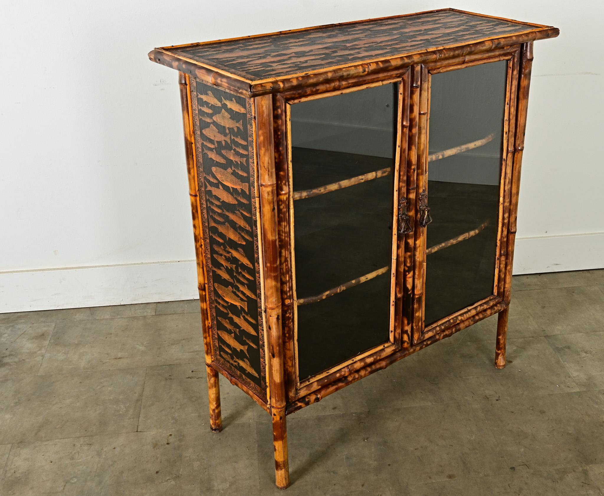 English 19th Century Bamboo Bookcase 5
