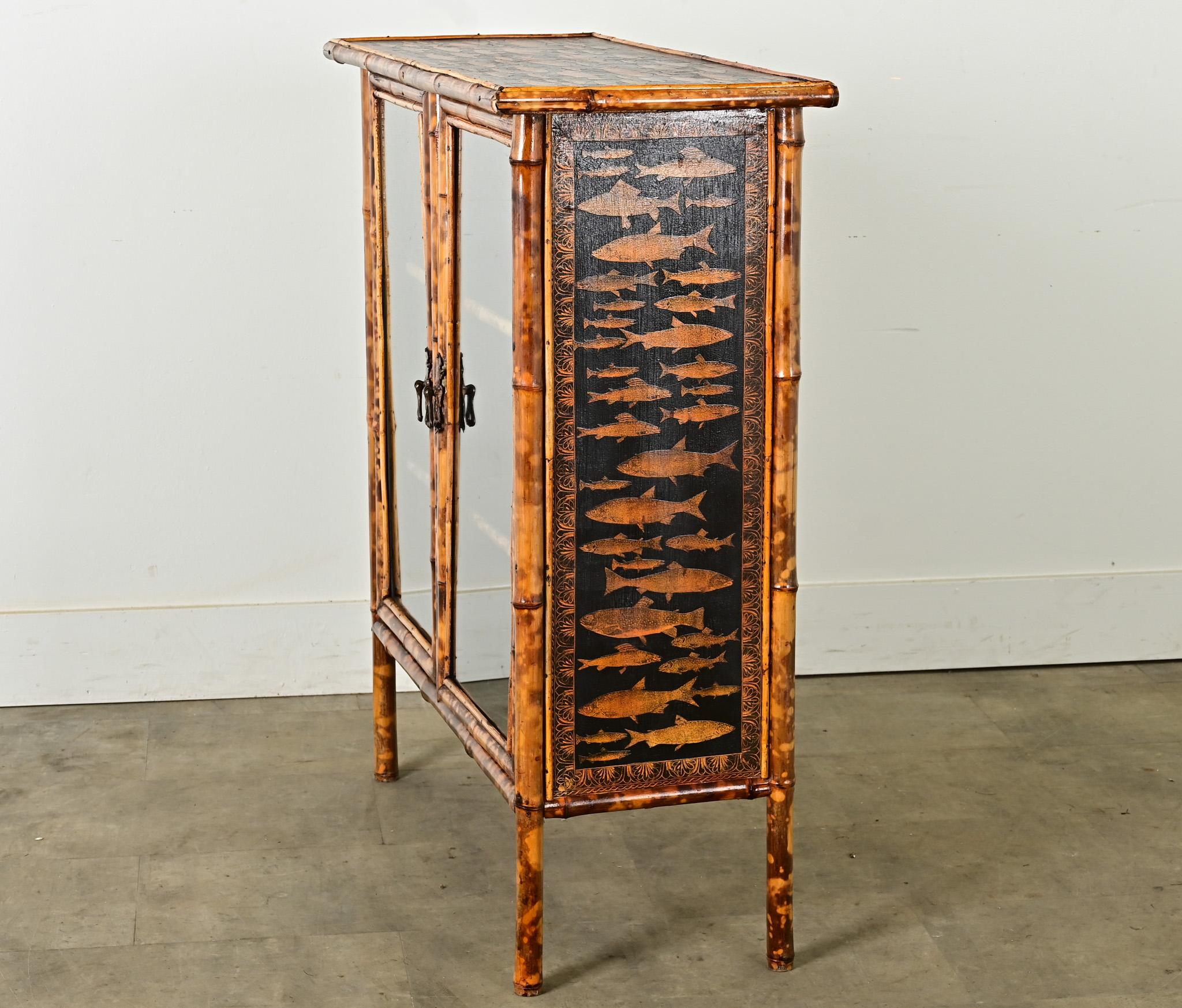 English 19th Century Bamboo Bookcase 8