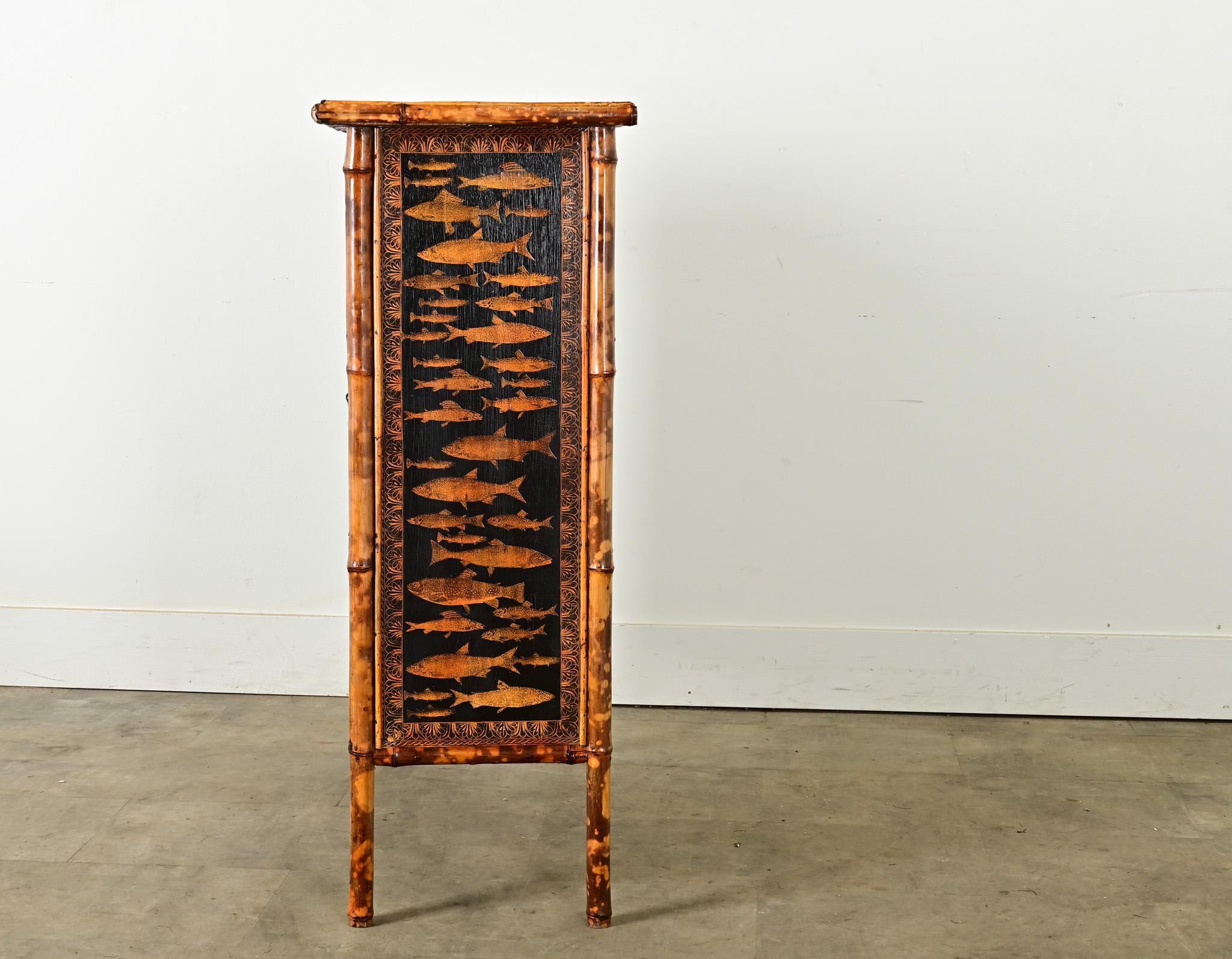 English 19th Century Bamboo Bookcase 9