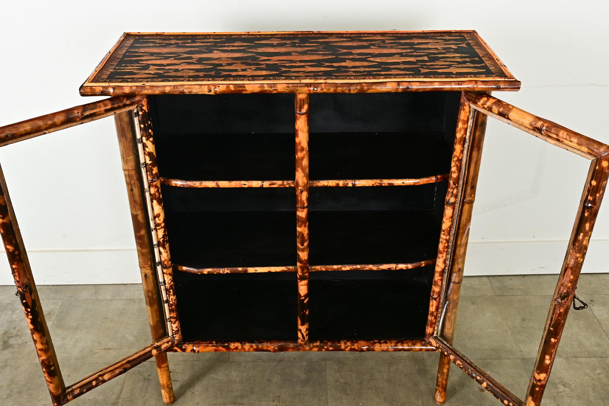 English 19th Century Bamboo Bookcase 2