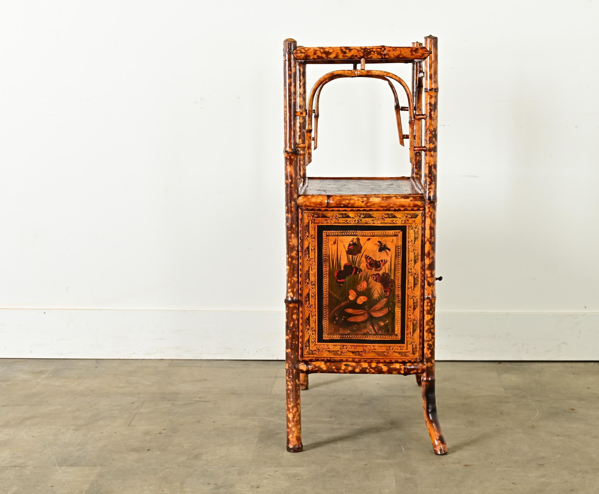 English 19th Century Bamboo Cabinet 5