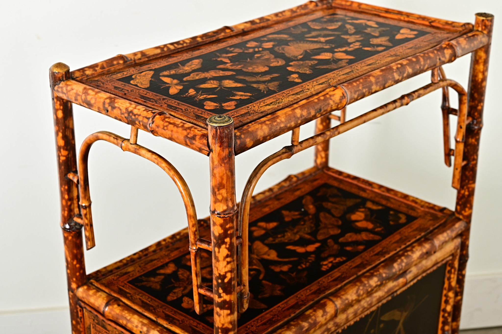 English 19th Century Bamboo Cabinet 6