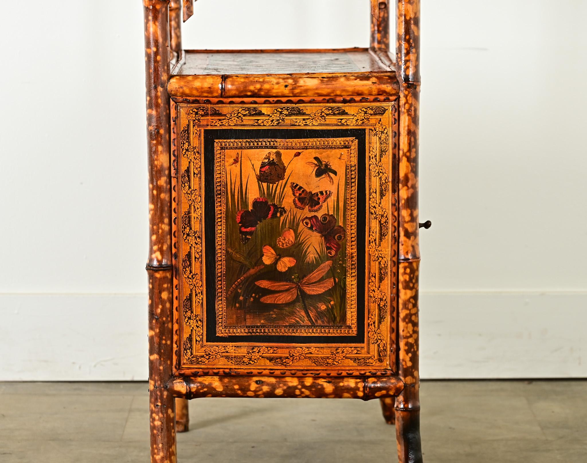 English 19th Century Bamboo Cabinet 7