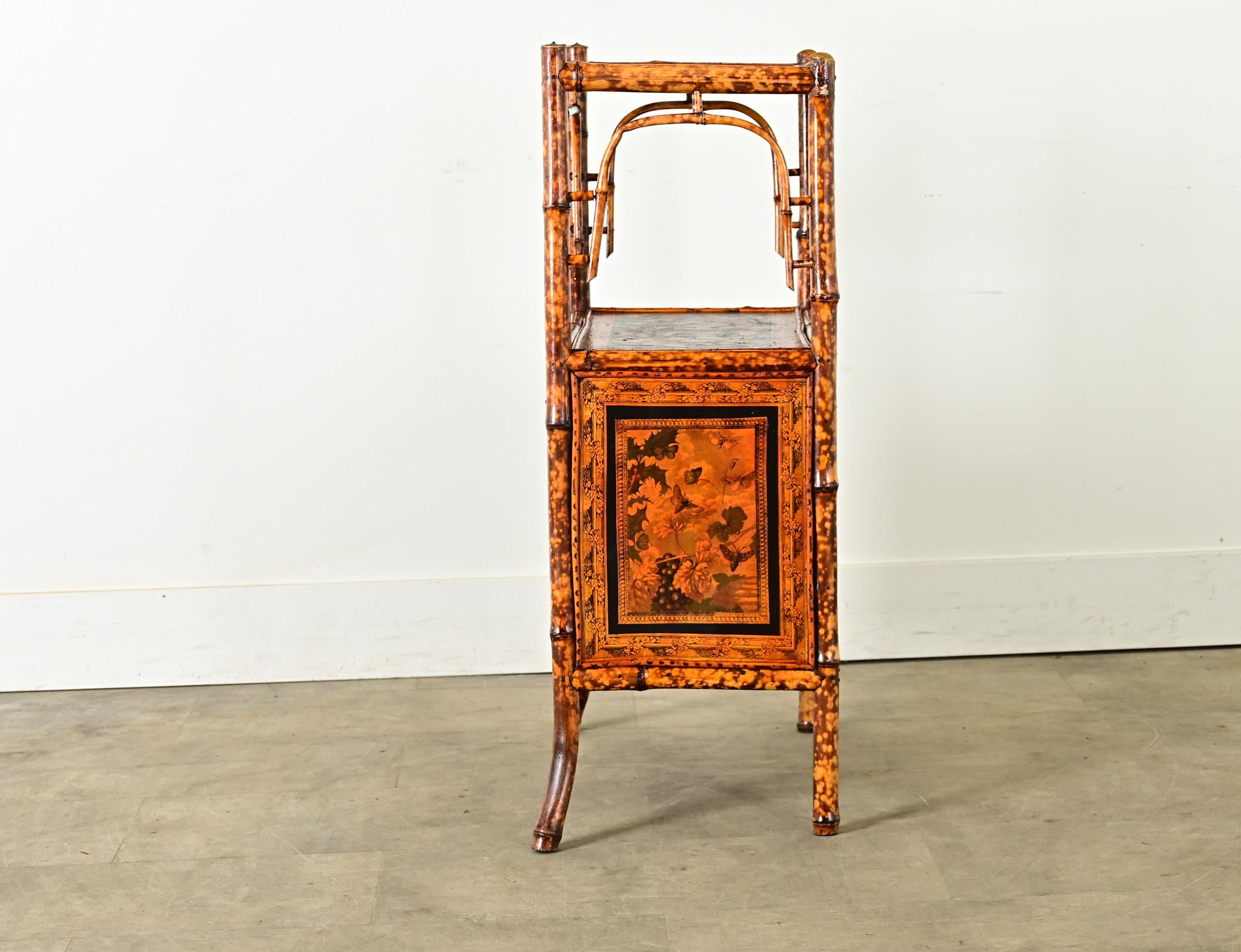 English 19th Century Bamboo Cabinet 9