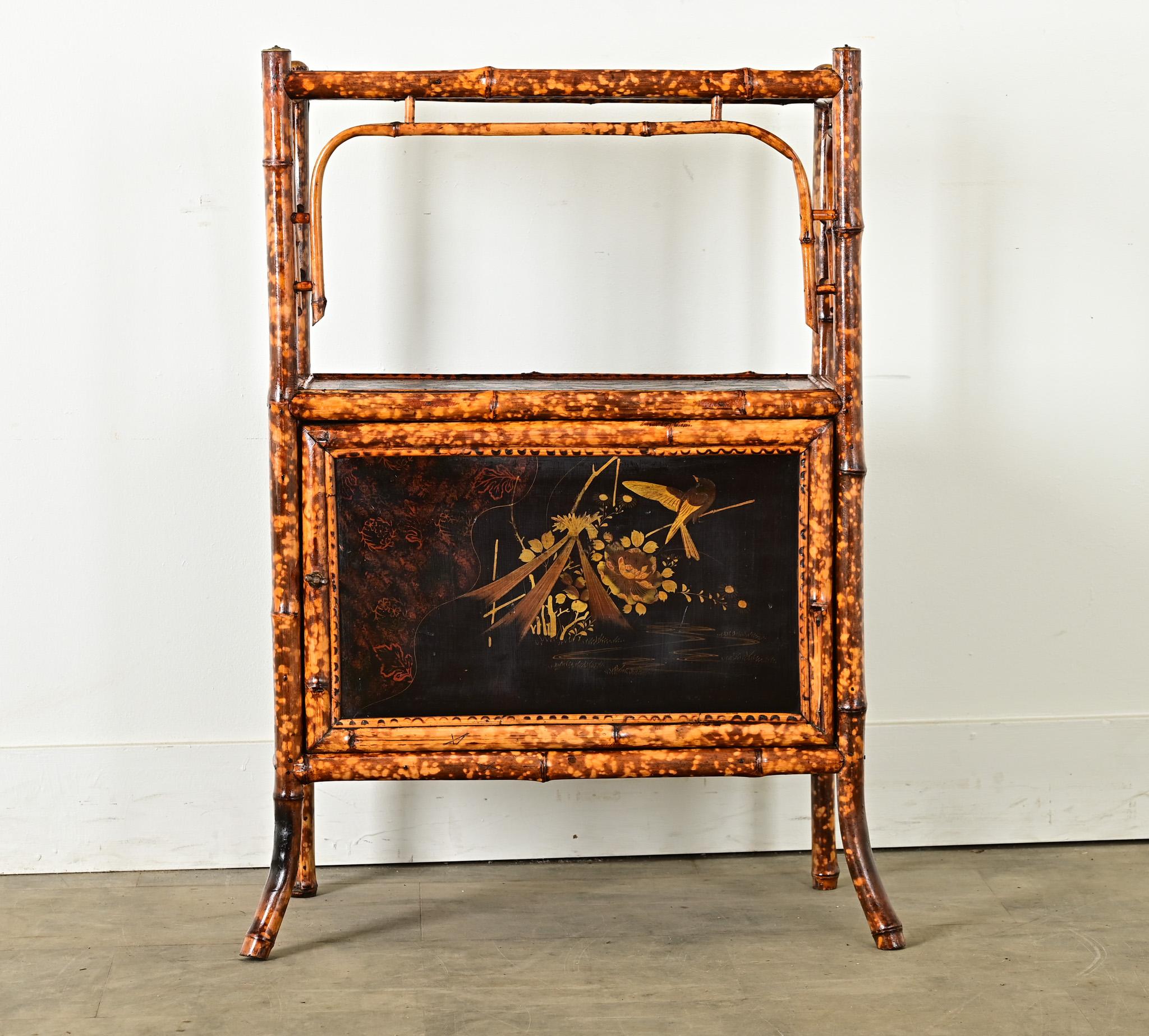 Victorian English 19th Century Bamboo Cabinet
