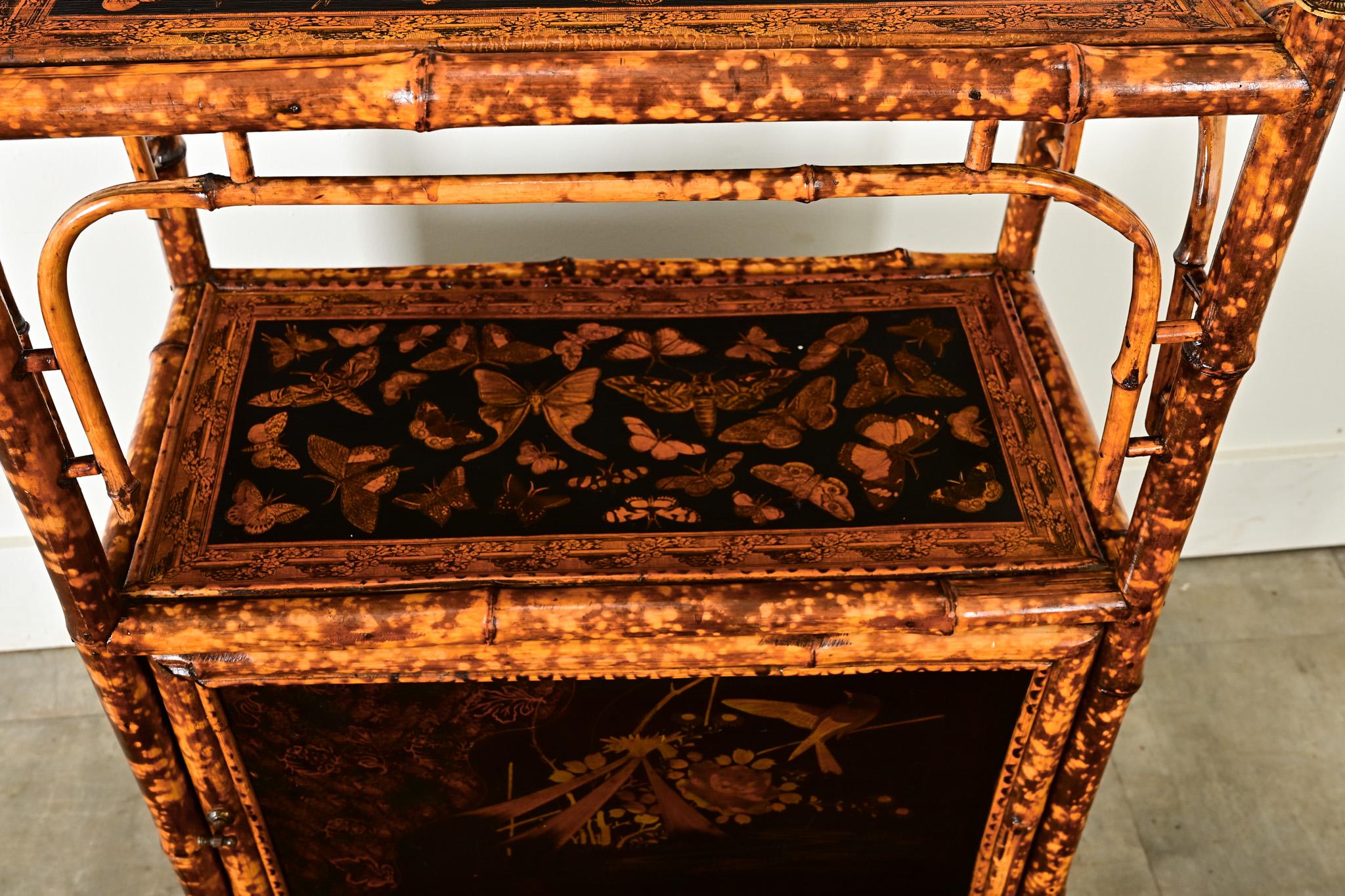 English 19th Century Bamboo Cabinet In Good Condition In Baton Rouge, LA