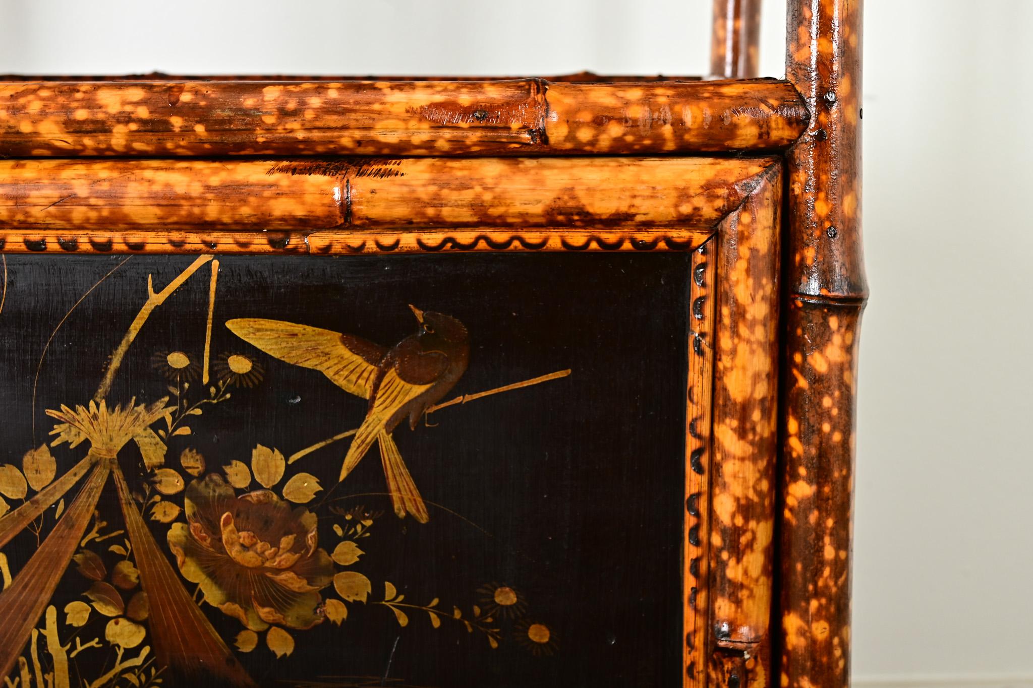 English 19th Century Bamboo Cabinet 1