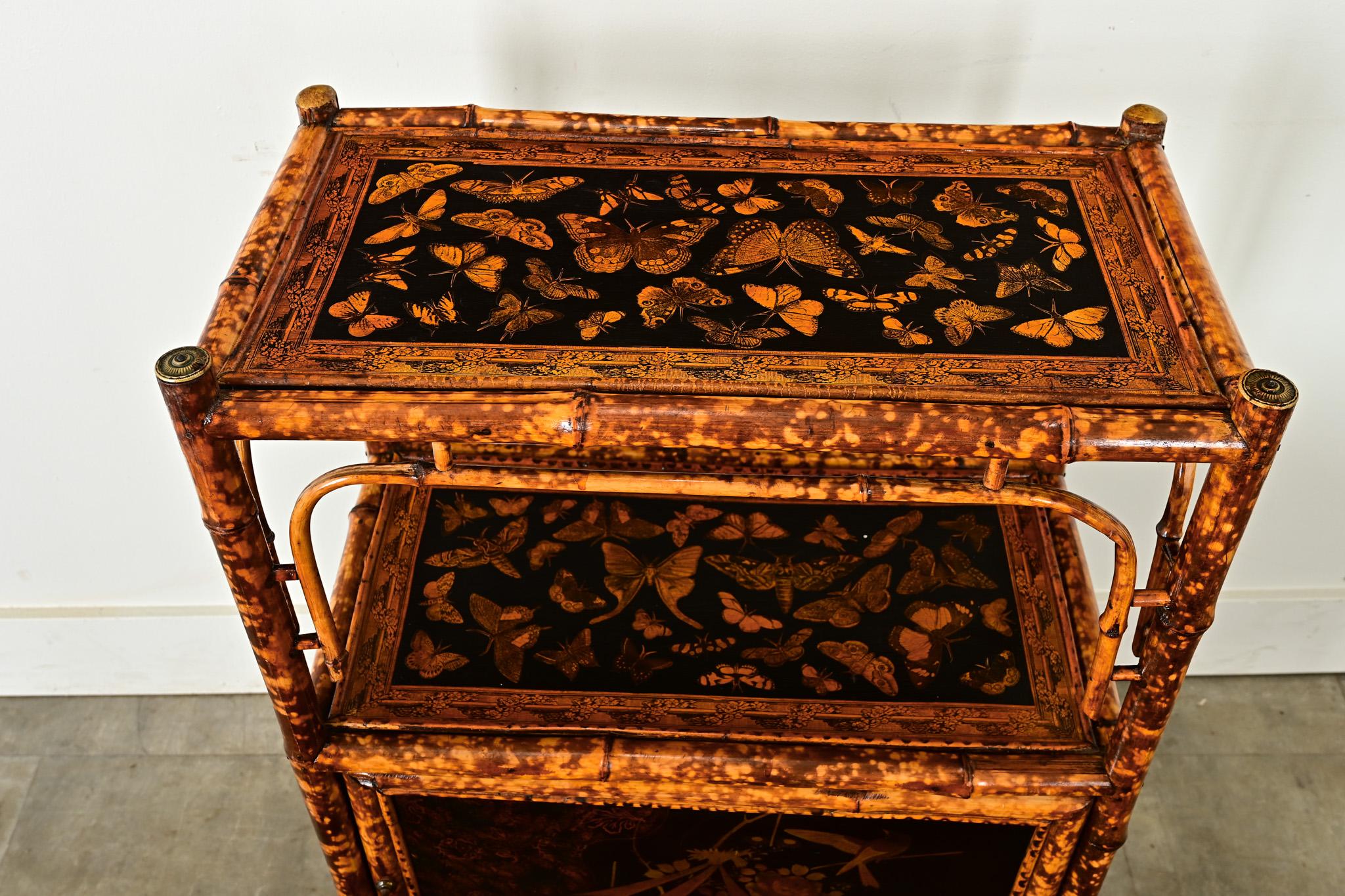 English 19th Century Bamboo Cabinet 2