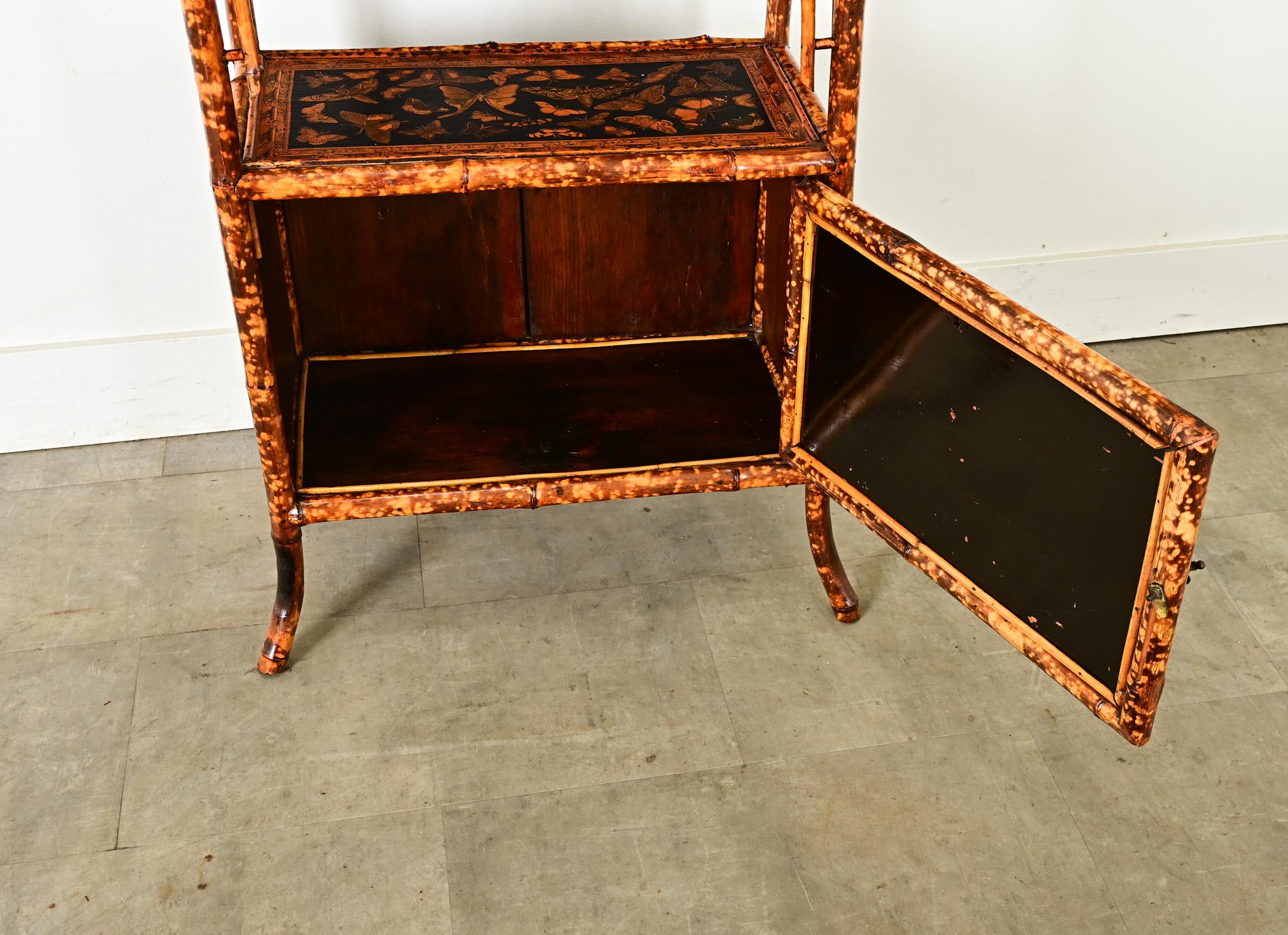 English 19th Century Bamboo Cabinet 3
