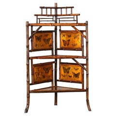 English 19th Century Bamboo Corner Shelf
