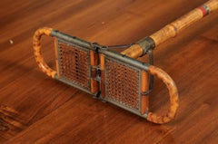 English 19th Century Bamboo, Metal and Cane Foldable Golf, Cricket or Polo Seat