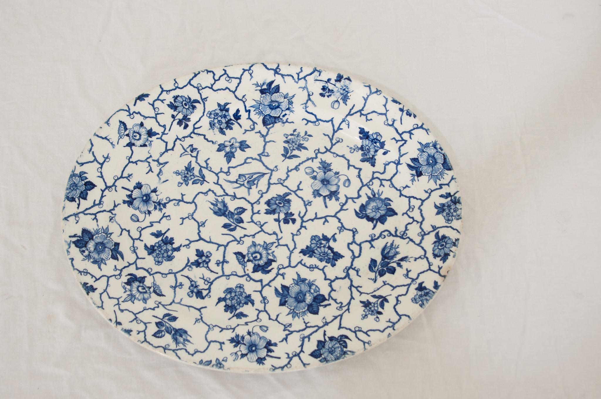 Other English 19th Century Blue and White Platter