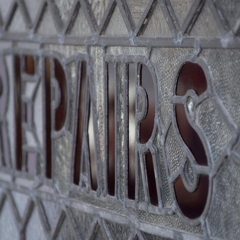 English 19th Century Bootmakers Trade Signage Stainglass at 1stdibs