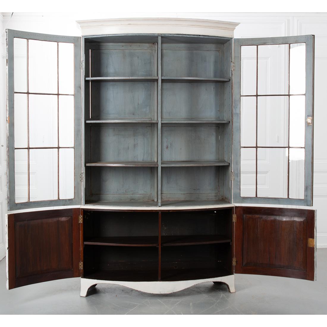 English 19th Century Bow Front Bookcase 2