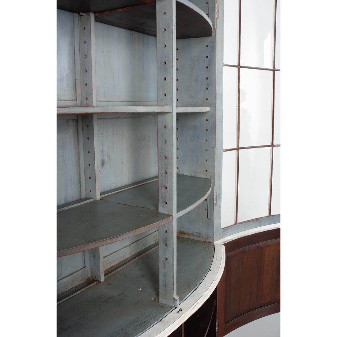 English 19th Century Bow Front Bookcase 3