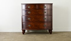 English 19th Century Bow Front Mahogany Chest
