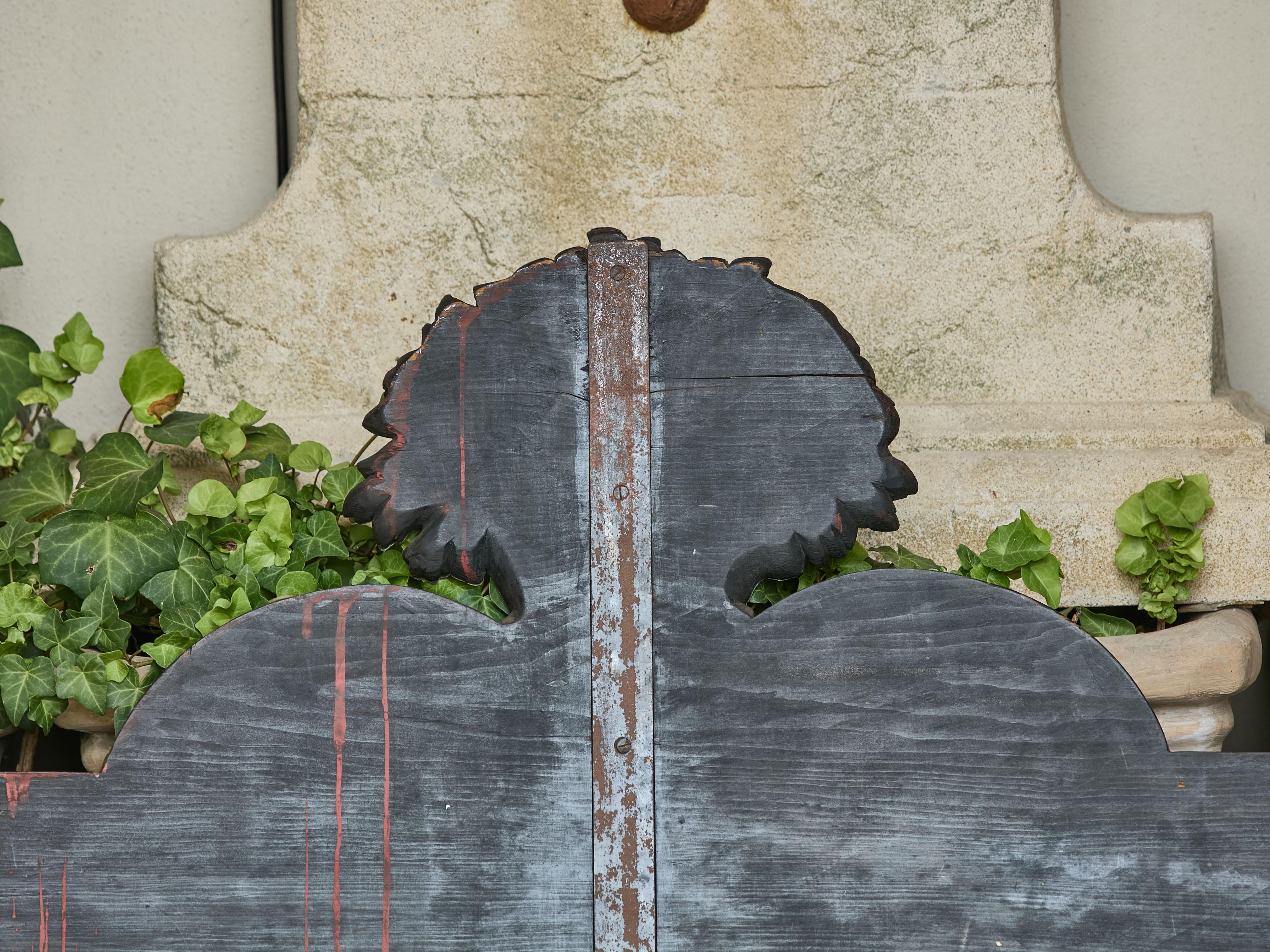 Elemento architettonico in ottone e specchio del XIX secolo inglese con decorazioni floreali in vendita 7