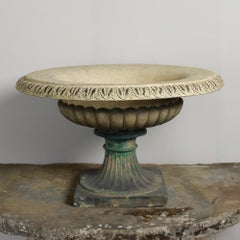 English 19th Century Buff Terracotta Tazza Garden Urn by J M Blashfield