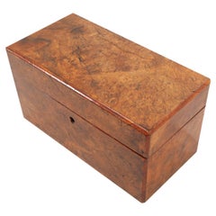 Antique English 19th Century Burl Wood Box